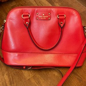 Red Kate Spqde handbag
